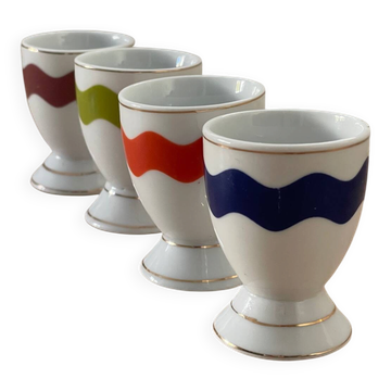4 vintage porcelain coquetiers