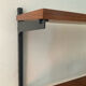 Scandinavian shelf in teak and metal, 1960s-70s.