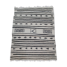 Tapis kilim blanc et noir fait main traditionnel