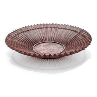 Mathieu Matégot, coupe à fruits de 1953 en métal perforé laqué rouge