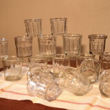 Set of 19 old jam jars