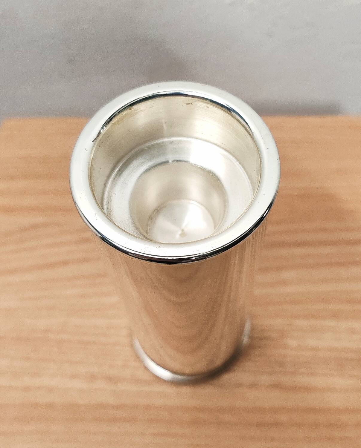 Wilkens modernist silver metal candle holders