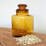 Old pot, amber glass