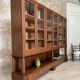 Solid wood display cabinet.