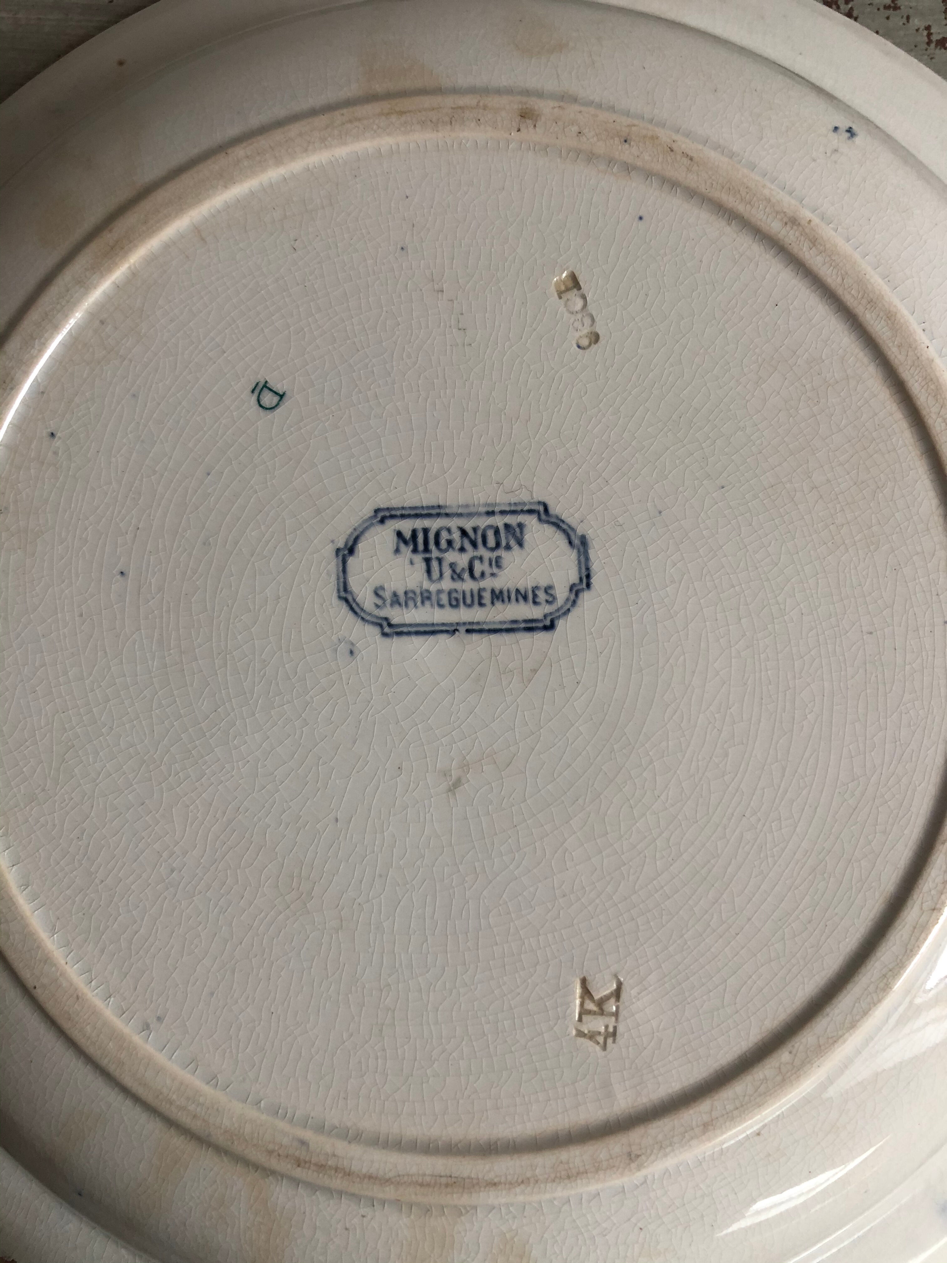 Flat hollow model Mignon U - Sarreguemines Co.