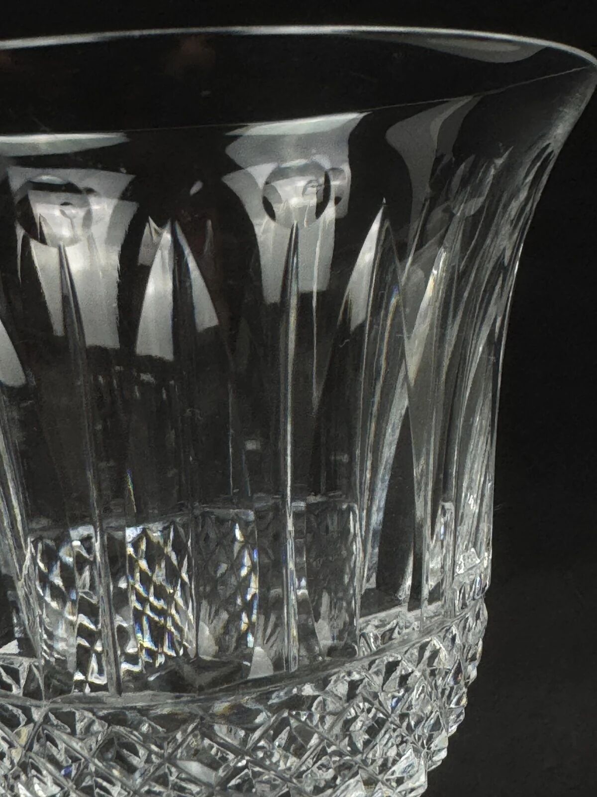 Saint-Louis, 6 cut crystal water glasses in the Tommy model, perfect condition.