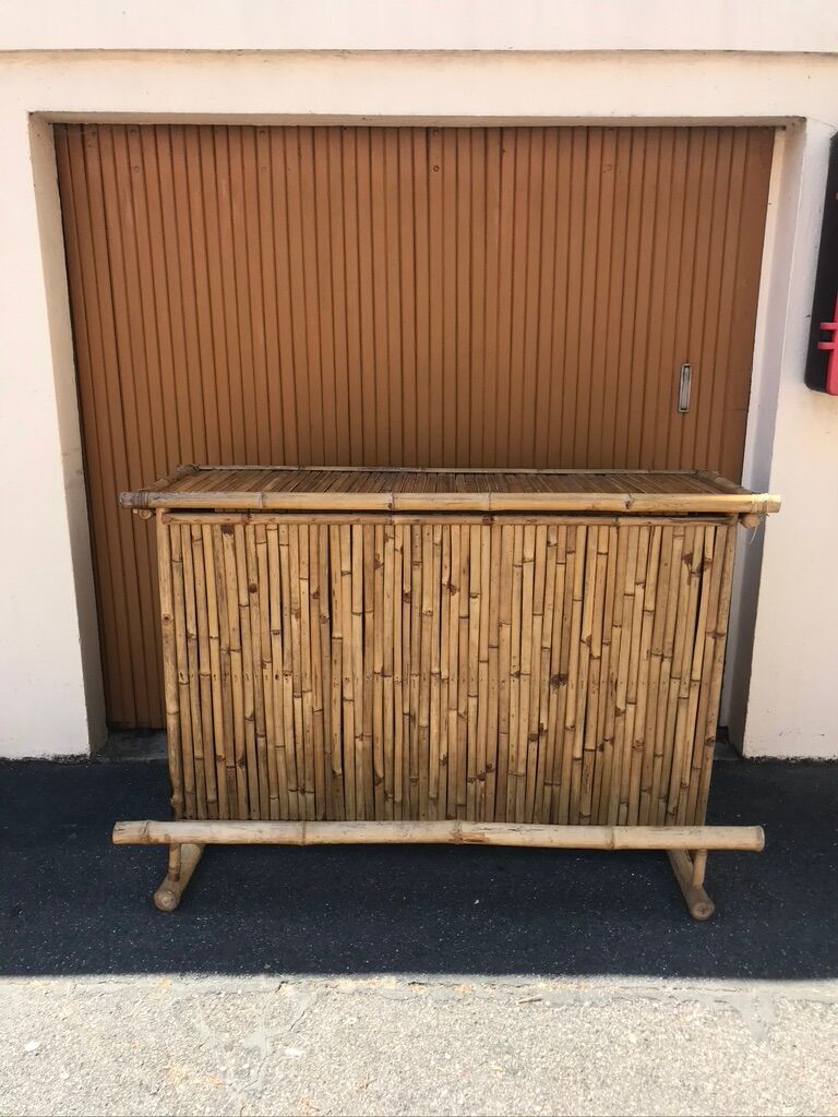 Foldable bamboo bar 70s