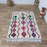 Handmade wool Berber rug 176 X 120 CM