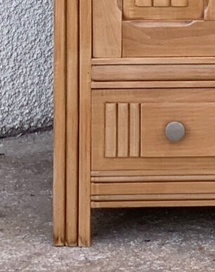 Parisian wardrobe art deco wood brut