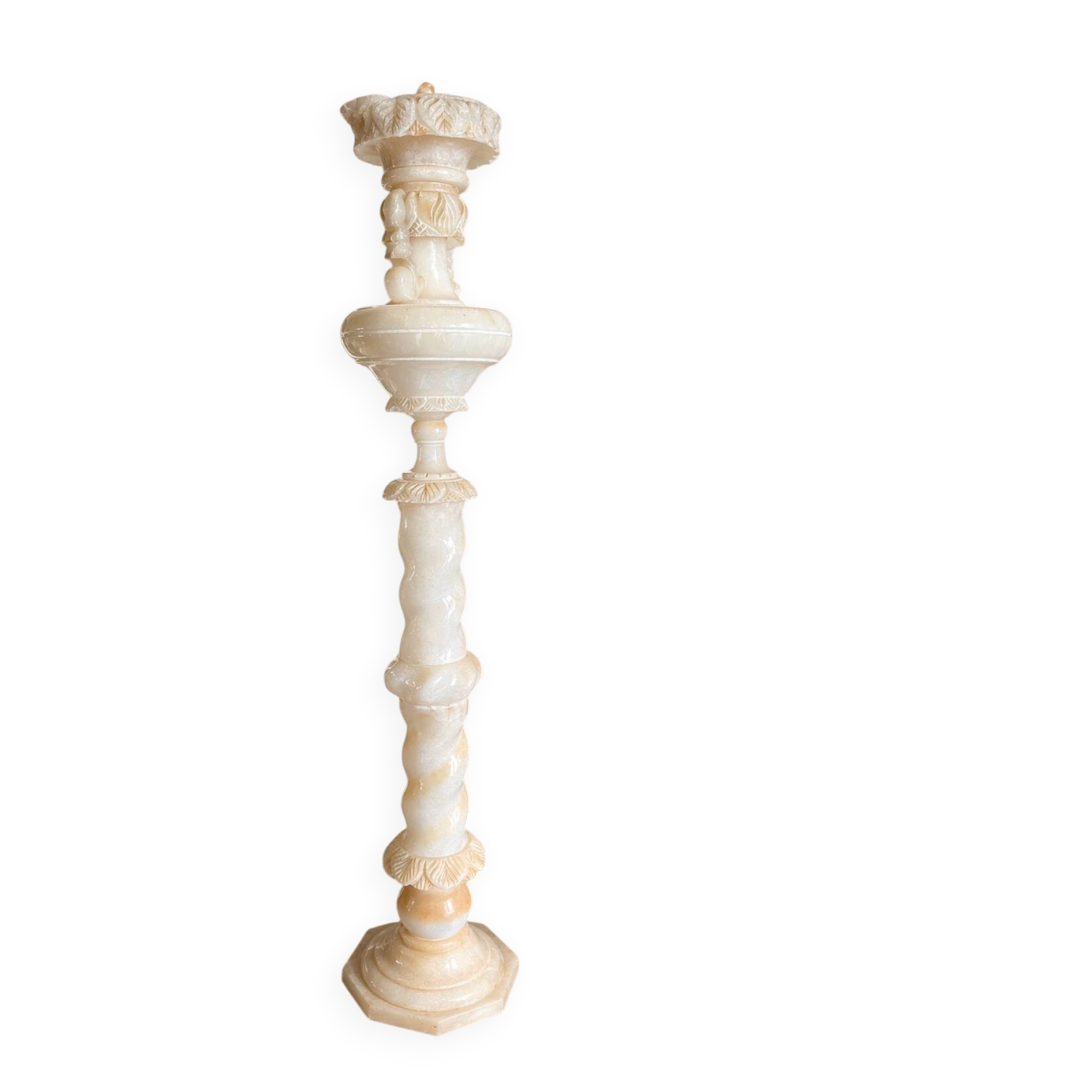 Large decorative fountain / onyx alabaster column – 1.45m