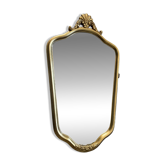 Antique gilded wooden mirror in Louis XV style