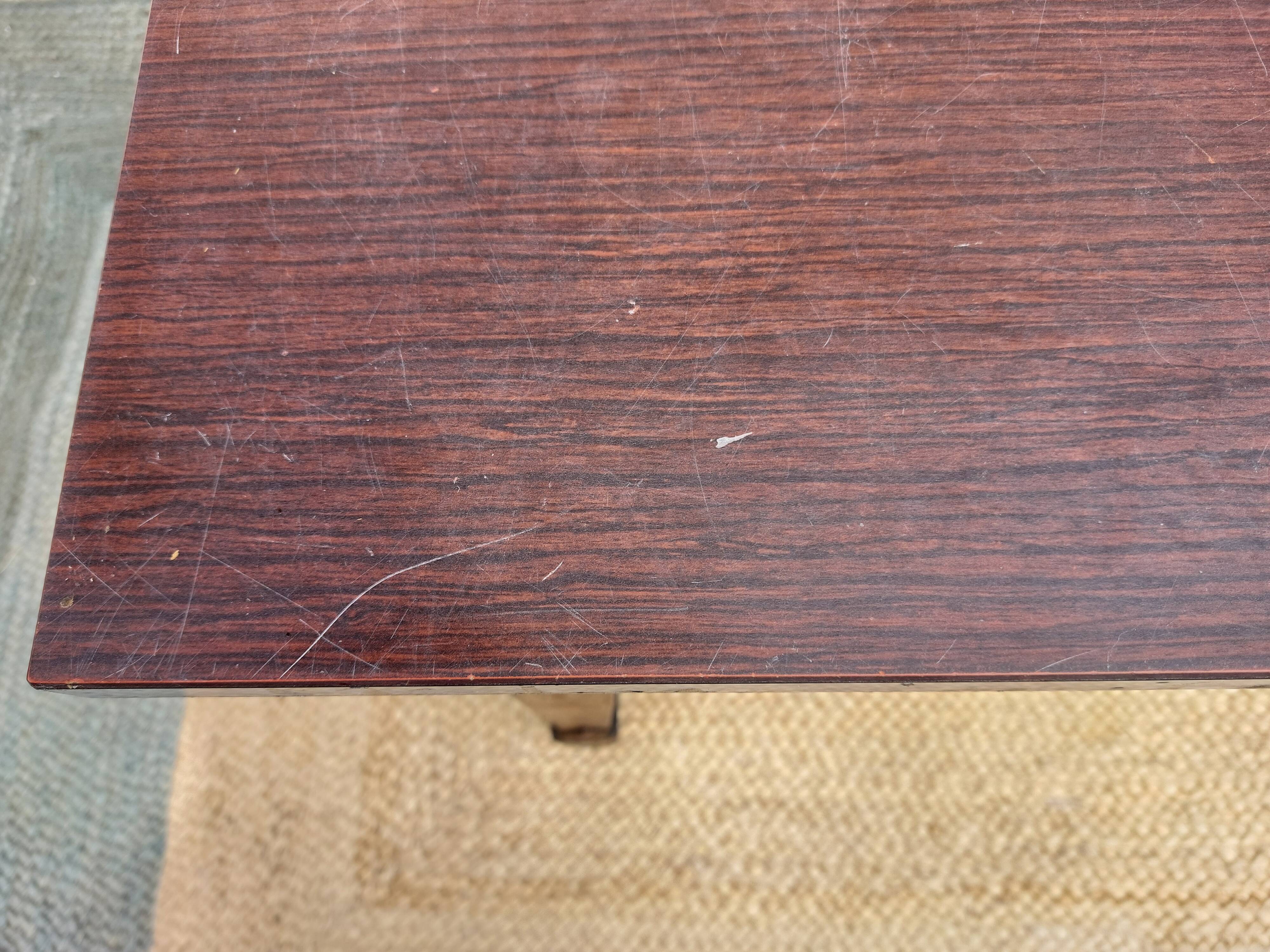 brutalist wooden table