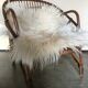 Rattan armchair vintage shell adult 1960