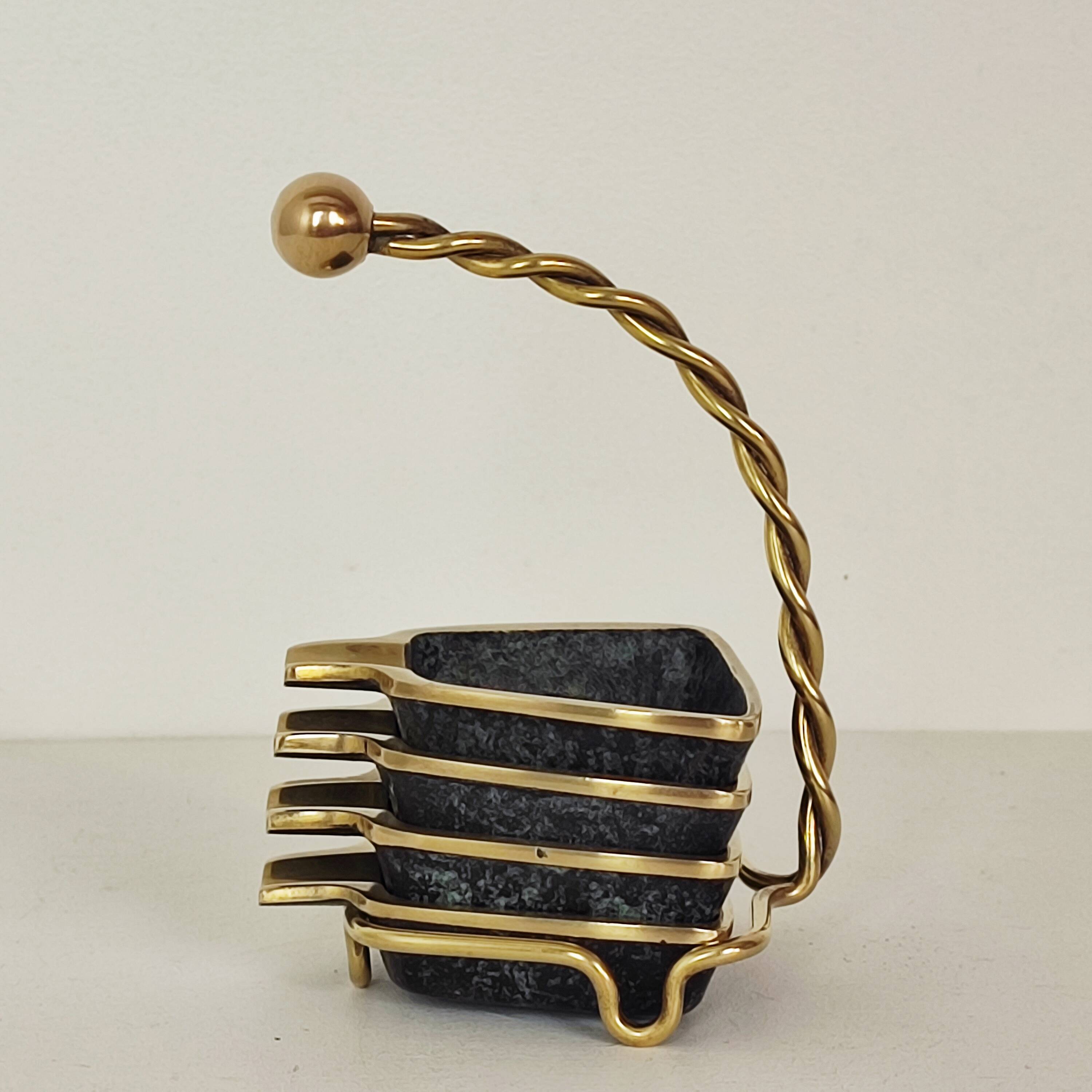 Cendriers empilables années 50