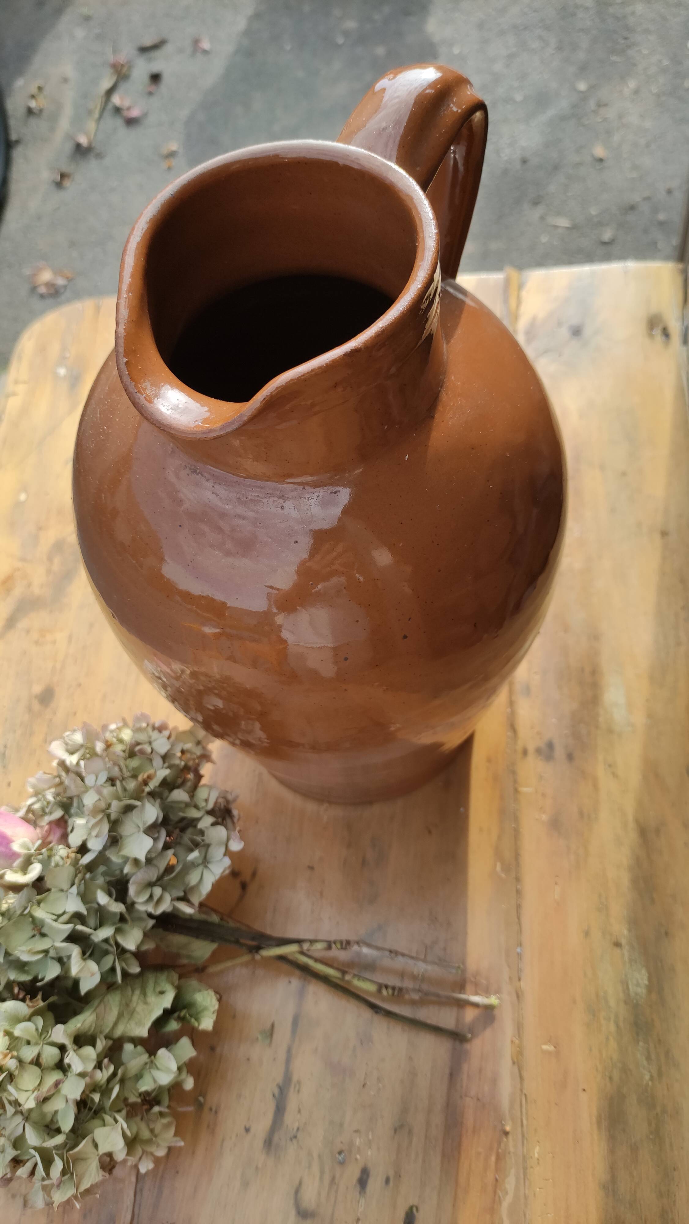 Terracotta jug, stoneware
