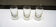 3 old transparent glass foot glasses