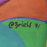 Group of unique vibrant sculptures by Clemens Briels, Netherlands 1990s