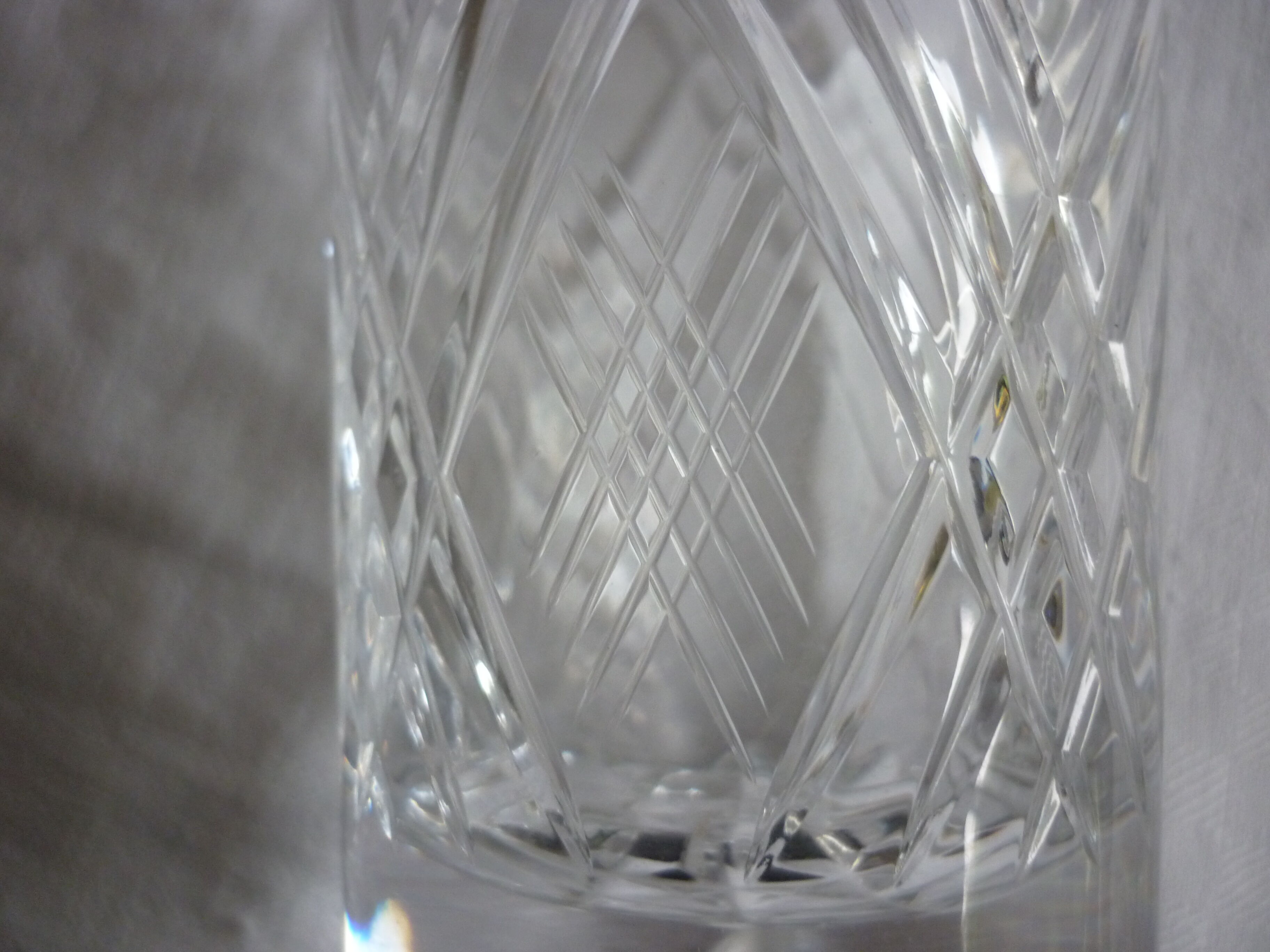 5  orangeade crystal glasses