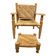 Wood and rope armchair and footrest