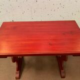 Table de bistrot ou jardin en sapin patiné XX siècle