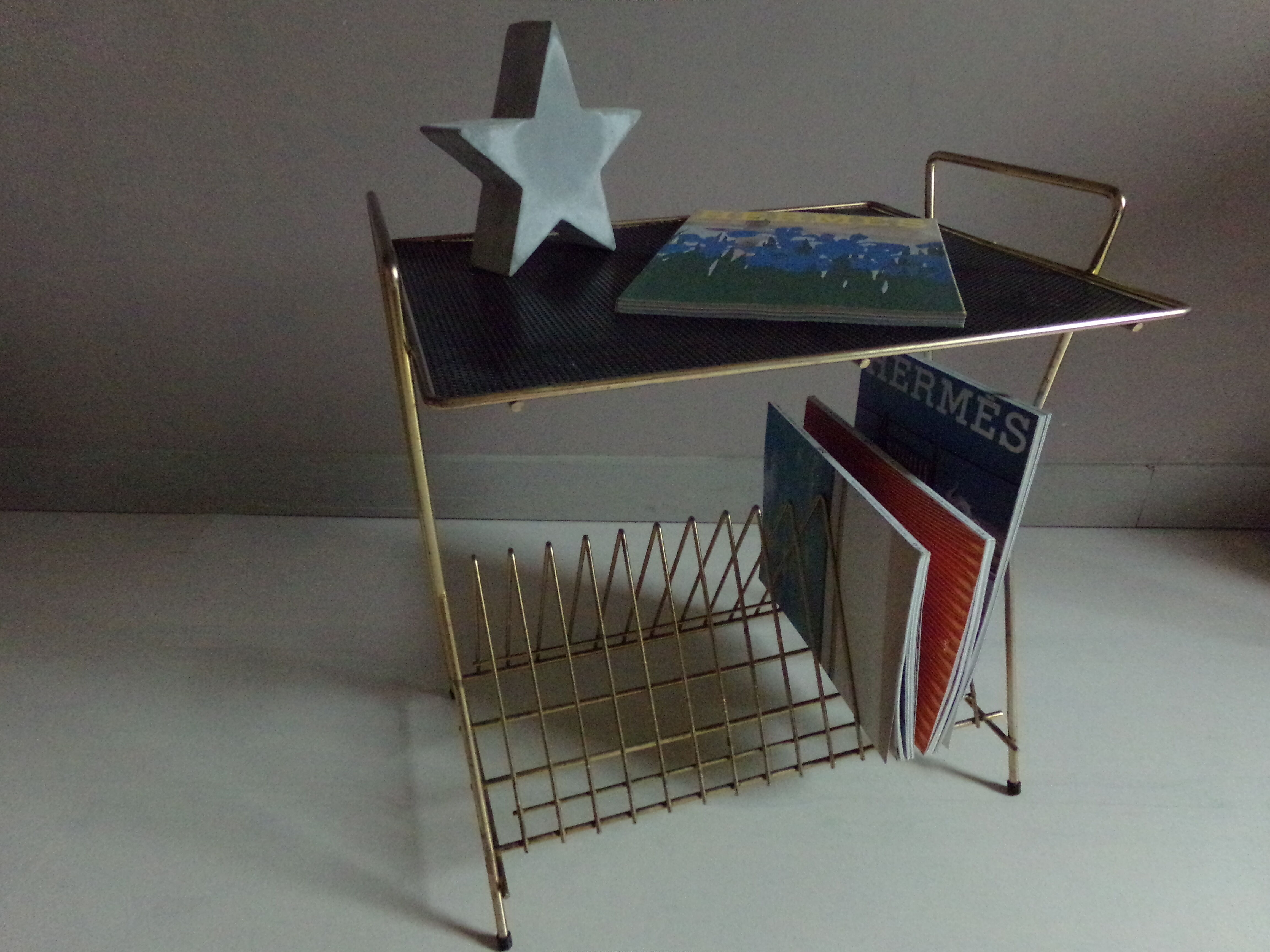 Vintage table 60s disc rack