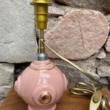 Foot of pink ceramic lamp 50s