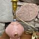 Pied de lampe céramique rose années 50