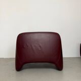 Sculptural Leather Lounge Chair by Cinova, Italy 1970s