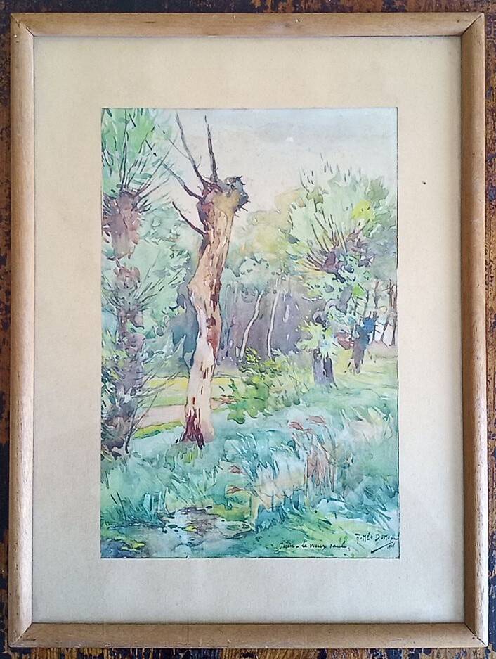 Roméo Dumoulin (1883-1944) - watercolor - 31 x 21 cm - signed - Belgian school
