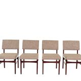 4 vintage teak dining chairs model "Uppsula" by Louis van Teeffelen for Wéb