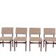 4 vintage teak dining chairs model "Uppsula" by Louis van Teeffelen for Wéb