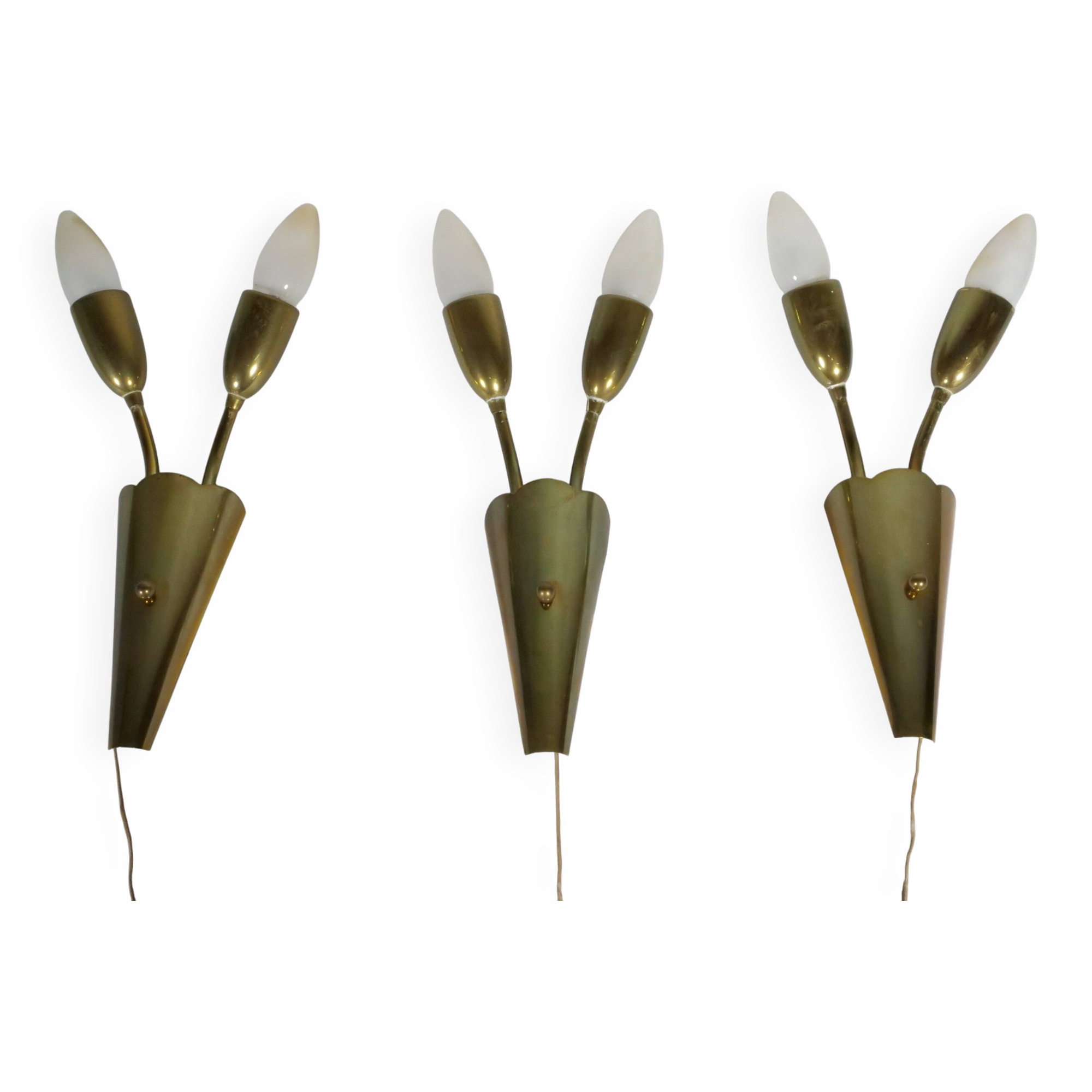 Gold Design Wall Lamps Sputnik 1950s