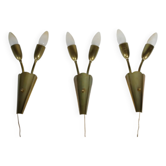 Gold Design Wall Lamps Sputnik 1950s