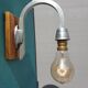 Pair art deco aluminum sconces