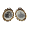 Pair of portraits in gilded frames