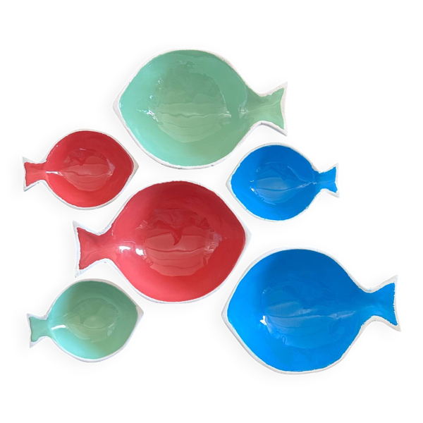 Service apéritif 6 coupelles poissons