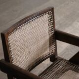 Pierre Jeanneret lounge chairs PJ-SI-29-A in teak and Cane, 1950s