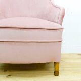 Mid-Century Fabric and Wood Armchair, 1950s