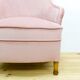 Mid-Century Fabric and Wood Armchair, 1950s