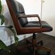 Kiruna executive chair by Luigi Vaghi (1975) – Black leather and tec