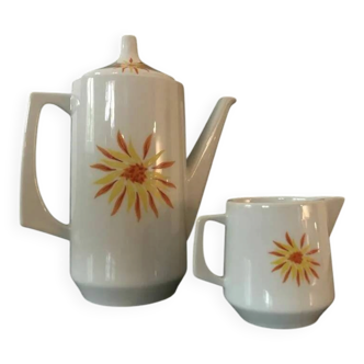 Vintage coffee pot and milk jug