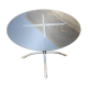 Table chromé et plateau verre de repas 1980