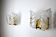 Paire d’appliques Feuilles Murano Italie 1970