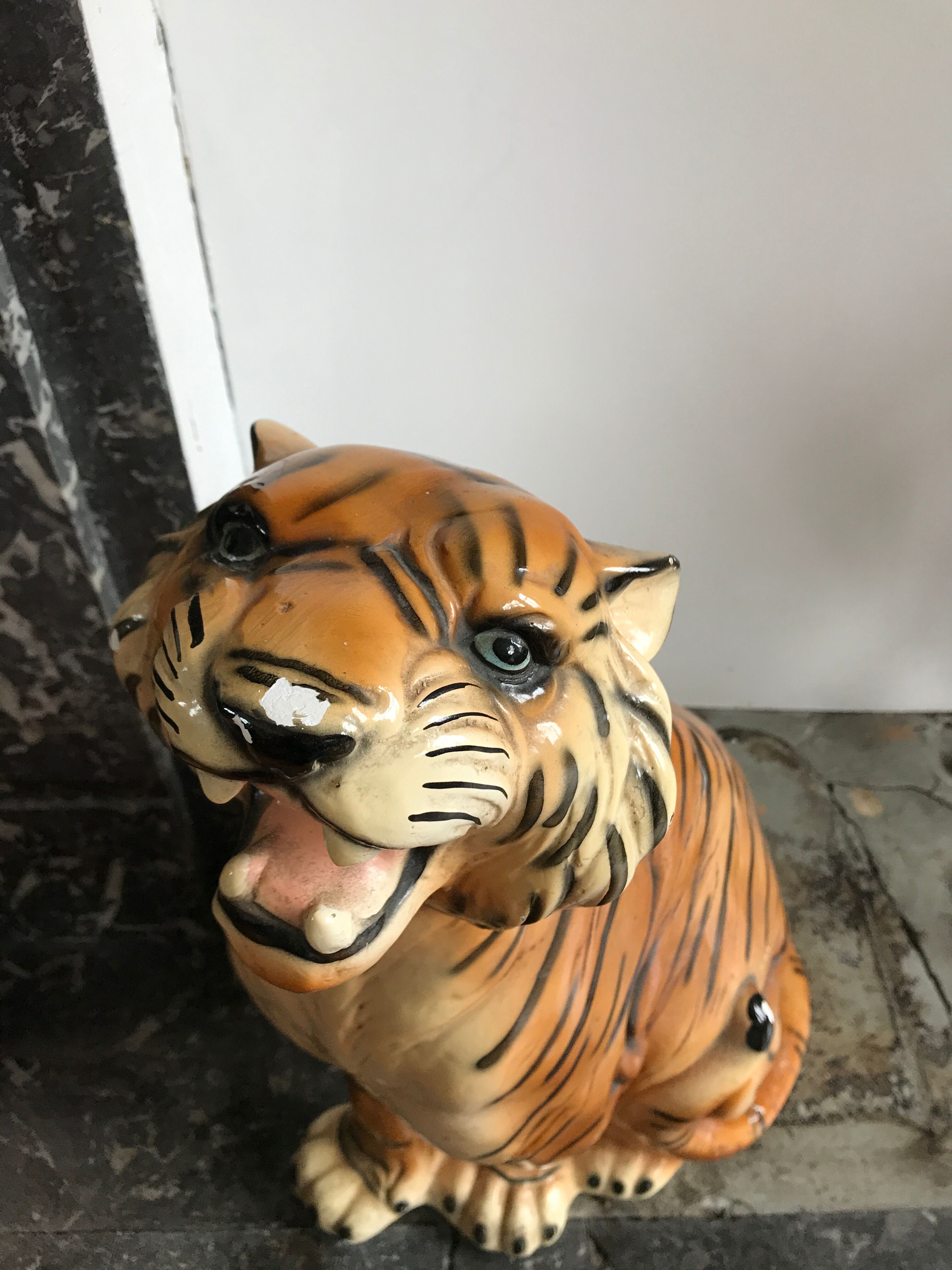 Tiger in earthenware