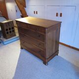 Rare pretty old chest of drawers with 4 drawers - Louis Philippe style in Walnut