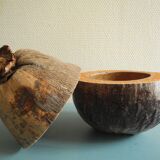 Old coconut ice bucket vintage decor ice bucket coconut 70s