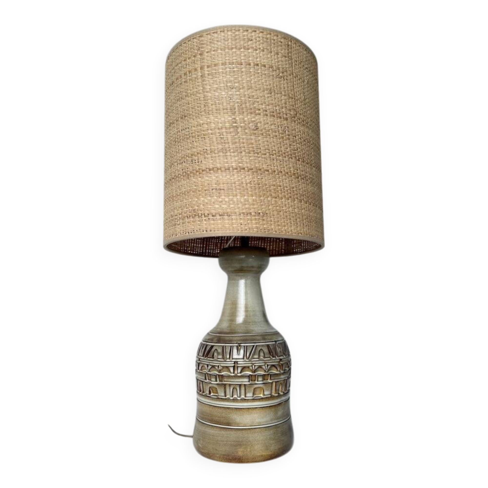 Ceramic table lamp by Marius Bessone