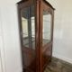 Provençal Louis XV display cabinet in carved fruitwood, illuminated.