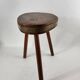 Brutalist wooden stool