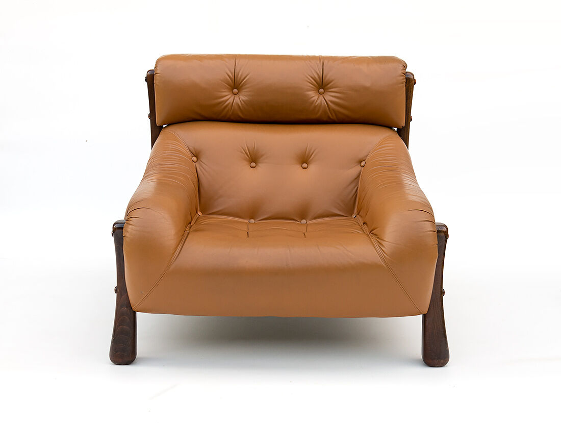 Mid-century leather lounge chair